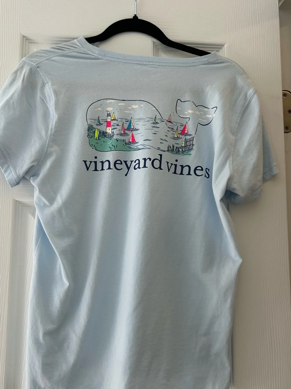 Vineyard Vines Light Blue Logo Tee